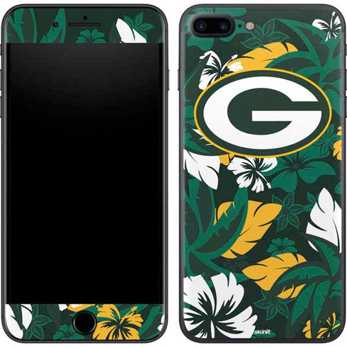 NFL Green Bay Packers Tropical Print iPhone 8 Plus Skin