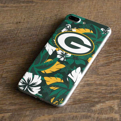 NFL Green Bay Packers Tropical Print iPhone 8 Plus Skin
