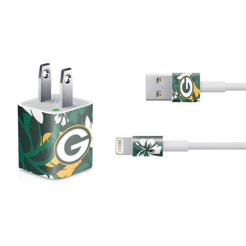 NFL Green Bay Packers Tropical Print iPhone Charger (5W USB) Skin