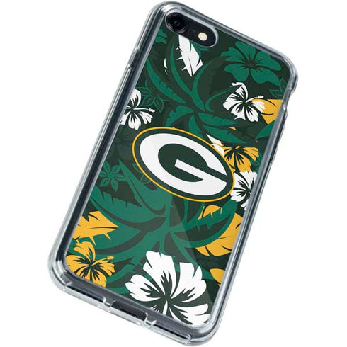 NFL Green Bay Packers Tropical Print iPhone SE (2nd & 3rd Gen) Clear Case