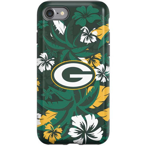 NFL Green Bay Packers Tropical Print iPhone SE (2nd & 3rd Gen) Pro Case