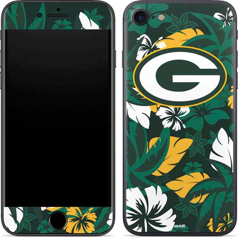 NFL Green Bay Packers Tropical Print iPhone SE (2nd & 3rd Gen) Skin