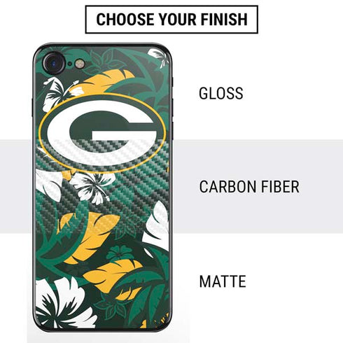 NFL Green Bay Packers Tropical Print iPhone SE (2nd & 3rd Gen) Skin