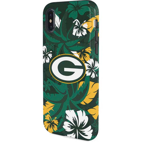 NFL Green Bay Packers Tropical Print iPhone X Pro Case