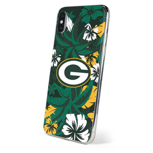 NFL Green Bay Packers Tropical Print iPhone X Skin