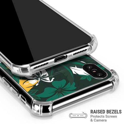 NFL Green Bay Packers Tropical Print iPhone X/XS Clear Case