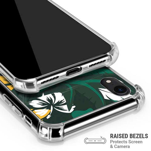 NFL Green Bay Packers Tropical Print iPhone XR Clear Case