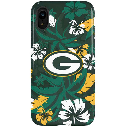 NFL Green Bay Packers Tropical Print iPhone XR Pro Case