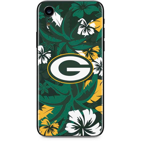 NFL Green Bay Packers Tropical Print iPhone XR Skin