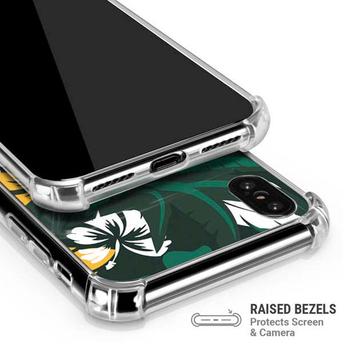 NFL Green Bay Packers Tropical Print iPhone XS Max Clear Case