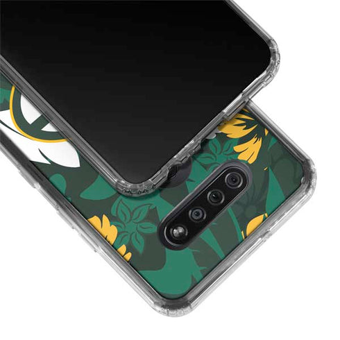 NFL Green Bay Packers Tropical Print LG K51/Q51 Clear Case
