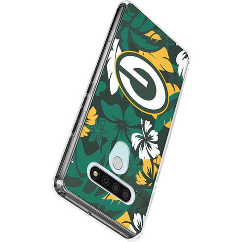 NFL Green Bay Packers Tropical Print LG Stylo 6 Clear Case