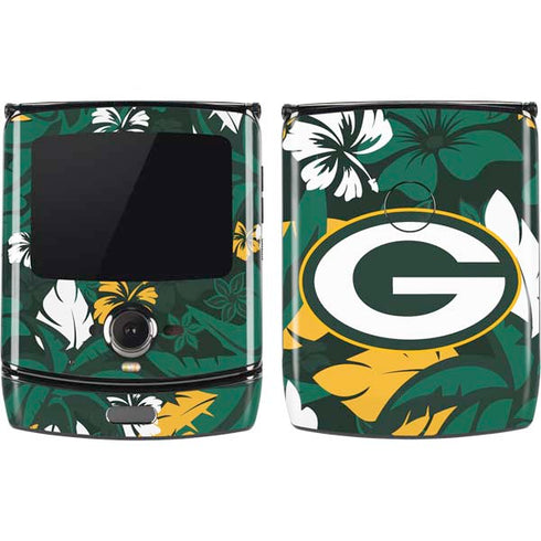 NFL Green Bay Packers Tropical Print Motorola RAZR Skin