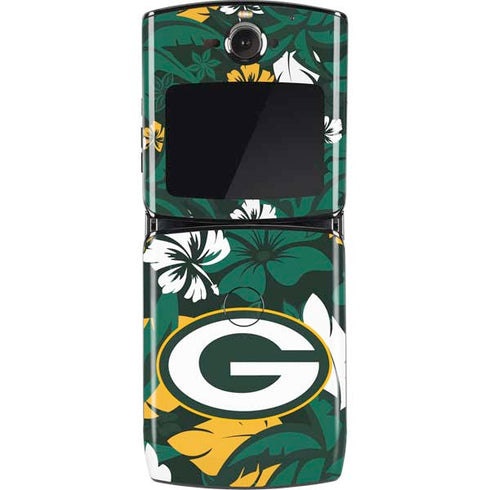 NFL Green Bay Packers Tropical Print Motorola RAZR Skin
