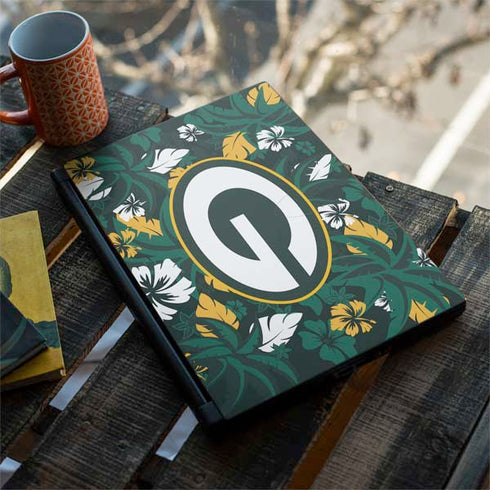 NFL Green Bay Packers Tropical Print MSI GS65 Stealth Laptop Skin