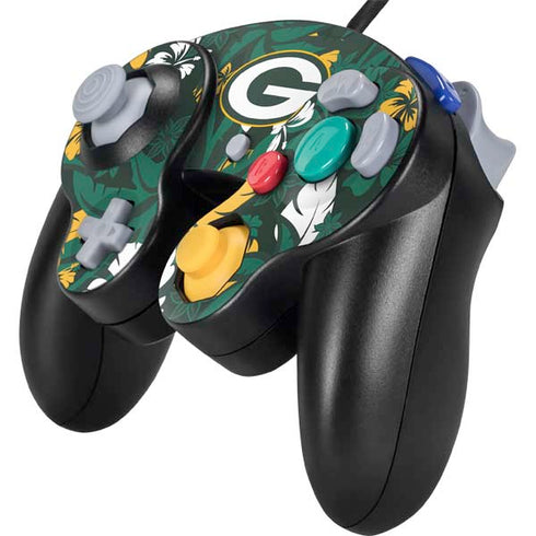 NFL Green Bay Packers Tropical Print Nintendo GameCube Controller Skin