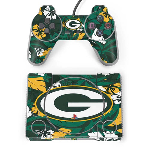 NFL Green Bay Packers Tropical Print PlayStation Classic Bundle Skin