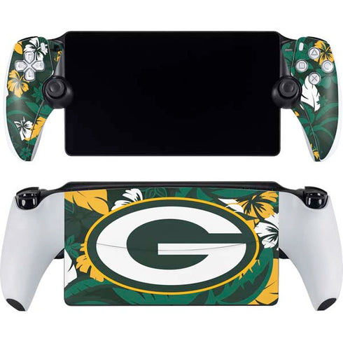 NFL Green Bay Packers Tropical Print PlayStation Portal Remote Player Skin