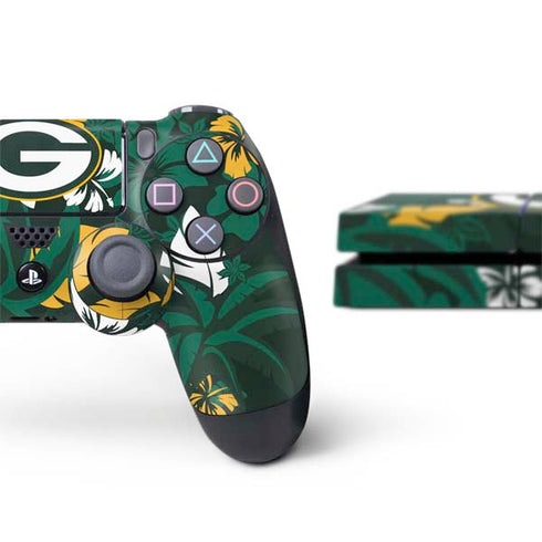 NFL Green Bay Packers Tropical Print PS4 Console and Controller Bundle Skin
