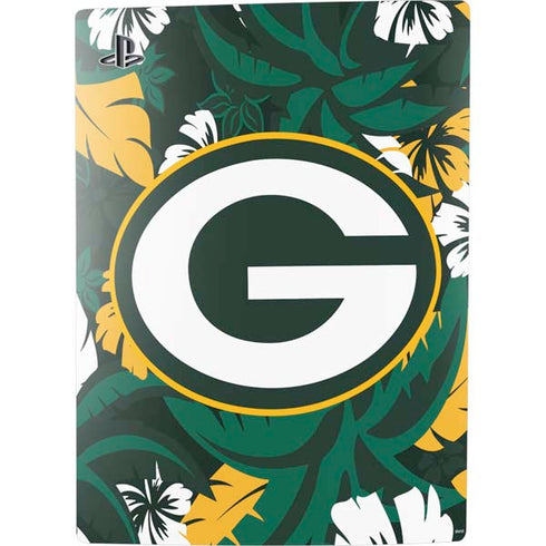 NFL Green Bay Packers Tropical Print PS5 Digital Edition Console Skin