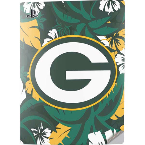 NFL Green Bay Packers Tropical Print PS5 Digital Edition Console Skin