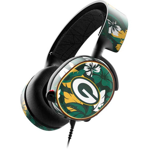 NFL Green Bay Packers Tropical Print SteelSeries Arctis 5 Skin