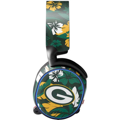 NFL Green Bay Packers Tropical Print SteelSeries Arctis 5 Skin