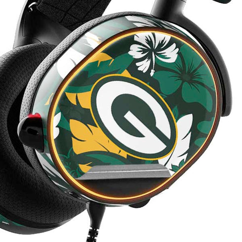 NFL Green Bay Packers Tropical Print SteelSeries Arctis 5 Skin