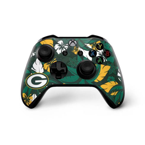 NFL Green Bay Packers Tropical Print Xbox One X Controller Skin