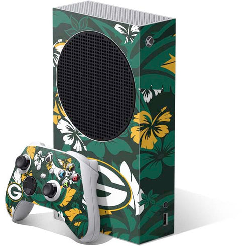 NFL Green Bay Packers Tropical Print Xbox Series S Bundle Skin