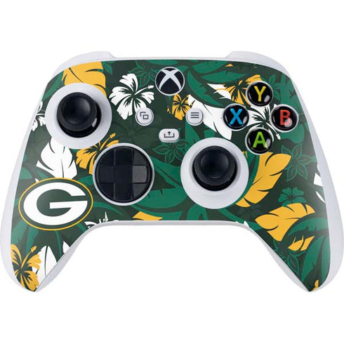 NFL Green Bay Packers Tropical Print Xbox Series S Controller Skin