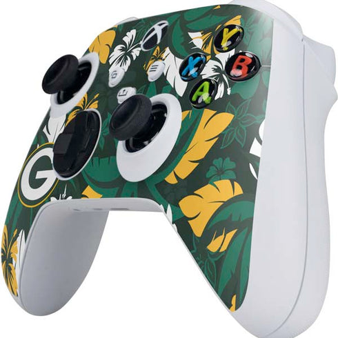 NFL Green Bay Packers Tropical Print Xbox Series S Controller Skin