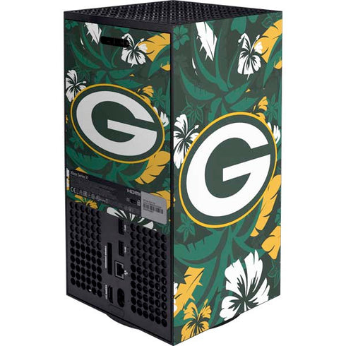 NFL Green Bay Packers Tropical Print Xbox Series X Bundle Skin