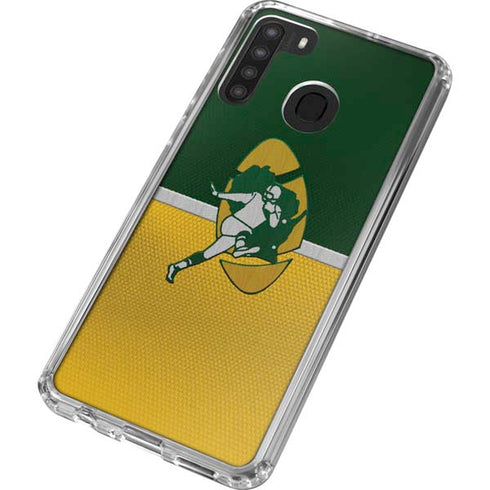 NFL Green Bay Packers Vintage Galaxy A21 Clear Case