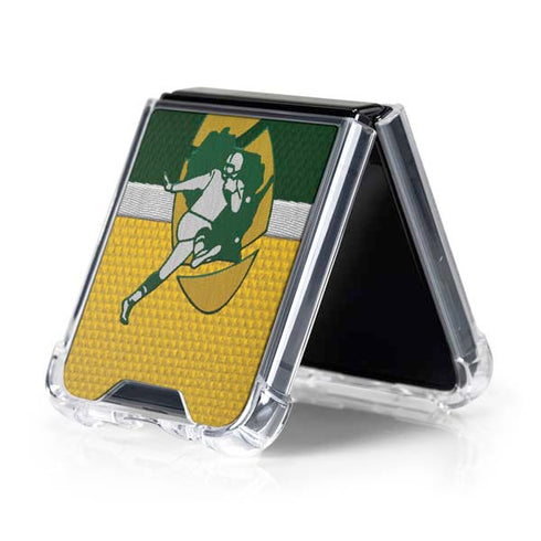 NFL Green Bay Packers Vintage Galaxy Z Flip5 5G Clear Case