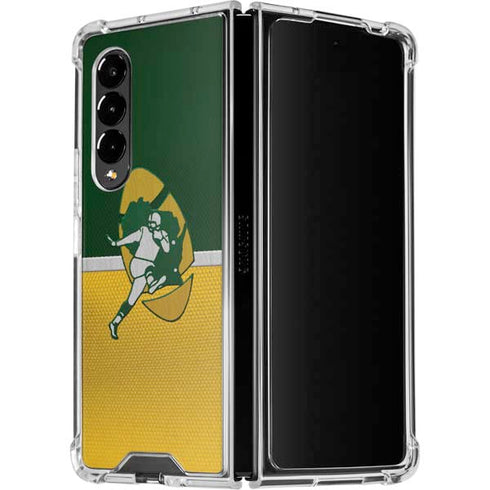 NFL Green Bay Packers Vintage Galaxy Z Fold4 5G Clear Case