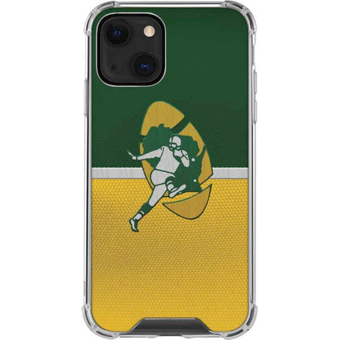 NFL Green Bay Packers Vintage iPhone 14 Plus Clear Case