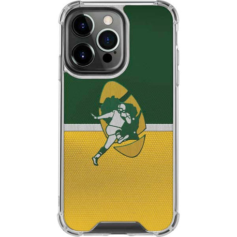 NFL Green Bay Packers Vintage iPhone 14 Pro Clear Case