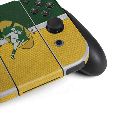 NFL Green Bay Packers Vintage Nintendo Switch OLED (2021) Skin