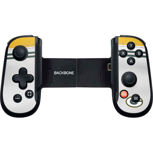 NFL Green Bay Packers White Striped Backbone One for iPhone Game Controller Skin