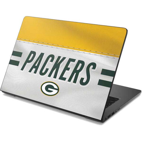 NFL Green Bay Packers White Striped Dell Chromebook Skin