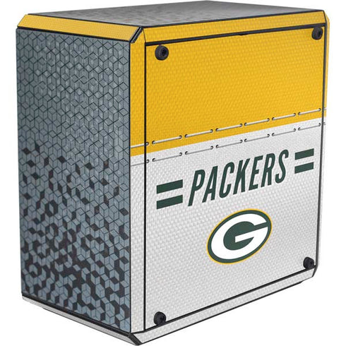 NFL Green Bay Packers White Striped Cooler Master MasterBox Q300L Mini Tower Skin