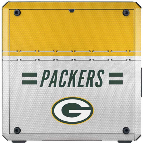 NFL Green Bay Packers White Striped Cooler Master MasterBox Q300L Mini Tower Skin