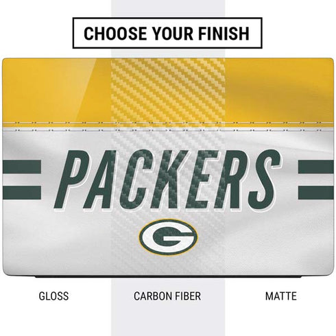 NFL Green Bay Packers White Striped Dell Vostro Skin