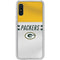 NFL Green Bay Packers White Striped Galaxy A10e Clear Case