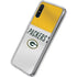 NFL Green Bay Packers White Striped Galaxy A10e Clear Case