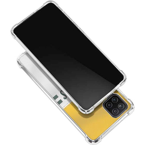 NFL Green Bay Packers White Striped Galaxy A12 Clear Case