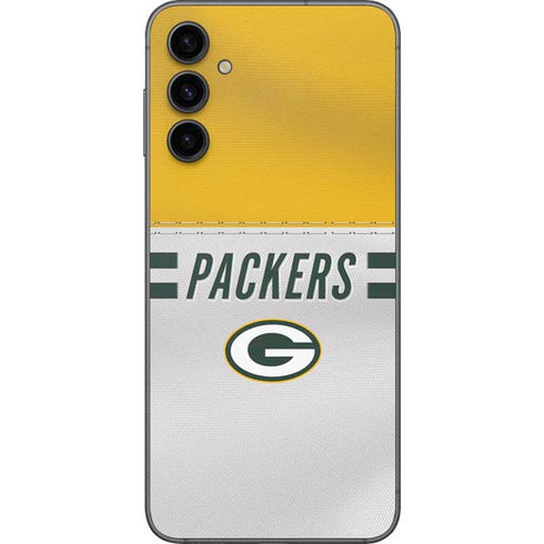 NFL Green Bay Packers White Striped Galaxy A14 5G Skin