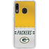 NFL Green Bay Packers White Striped Galaxy A20 Clear Case