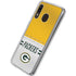 NFL Green Bay Packers White Striped Galaxy A20 Clear Case
